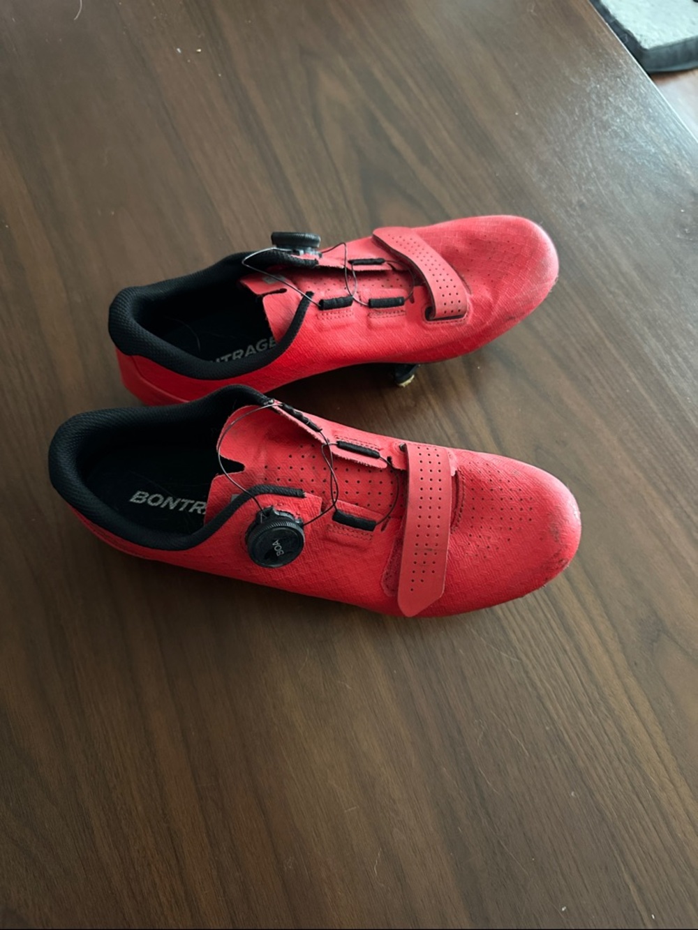 Bontrager Men's Red Road Cycling Shoes with Dial Closure
